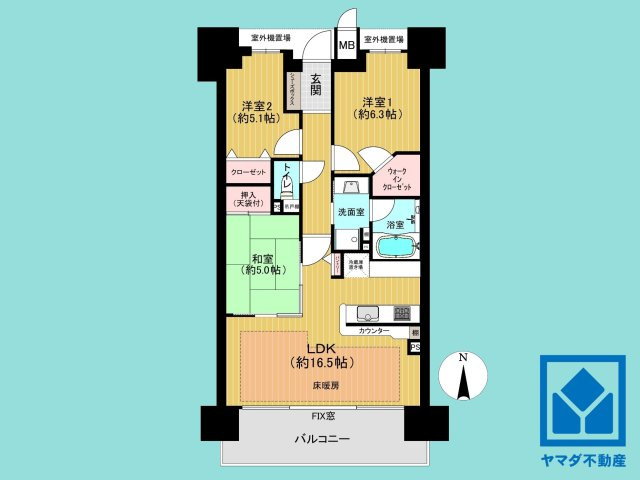 パデシオン京都大久保の間取り