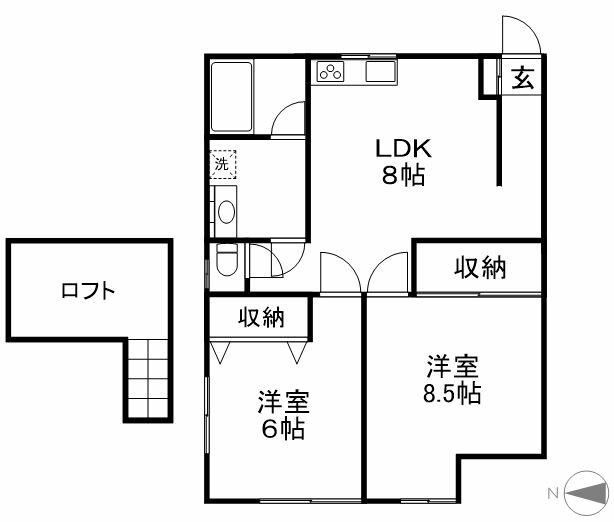 【間取り】 | クリスタルヴィレッジＶ１４