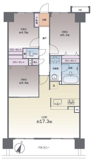 【間取り】 | アンピール空港西☆仲介手数料無料☆