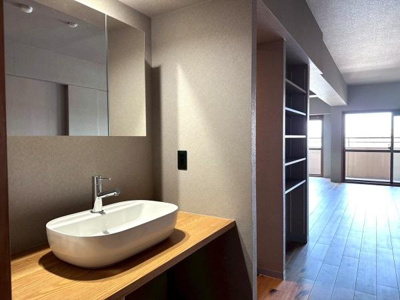 【独立洗面台】 | 朝日プラザシティ・サザンパーク１番街Ａ棟　中古マンション | こだわりの洗面台です。