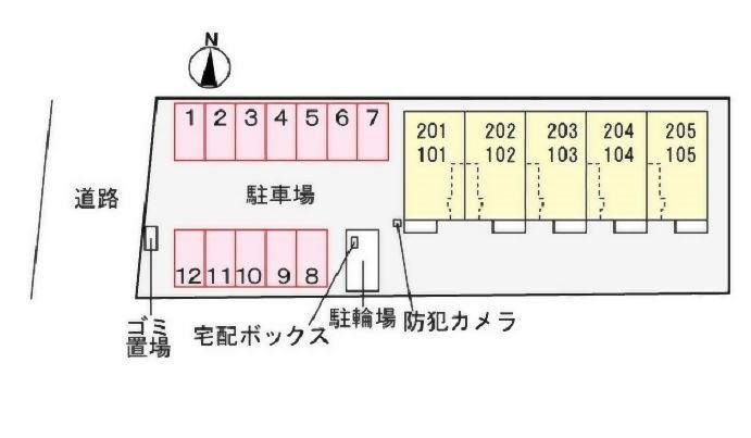 ソレイユ.Fの区画図