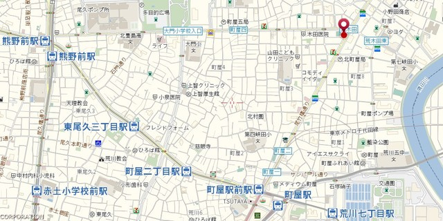 ＨＳＢ町屋の地図|★案内図★