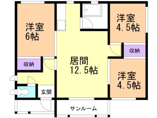 室蘭市白鳥台5丁目41-11戸建の間取り