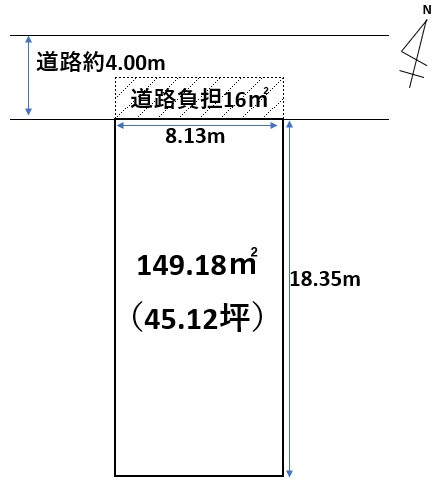 東区東中野山2丁目　売地の土地図