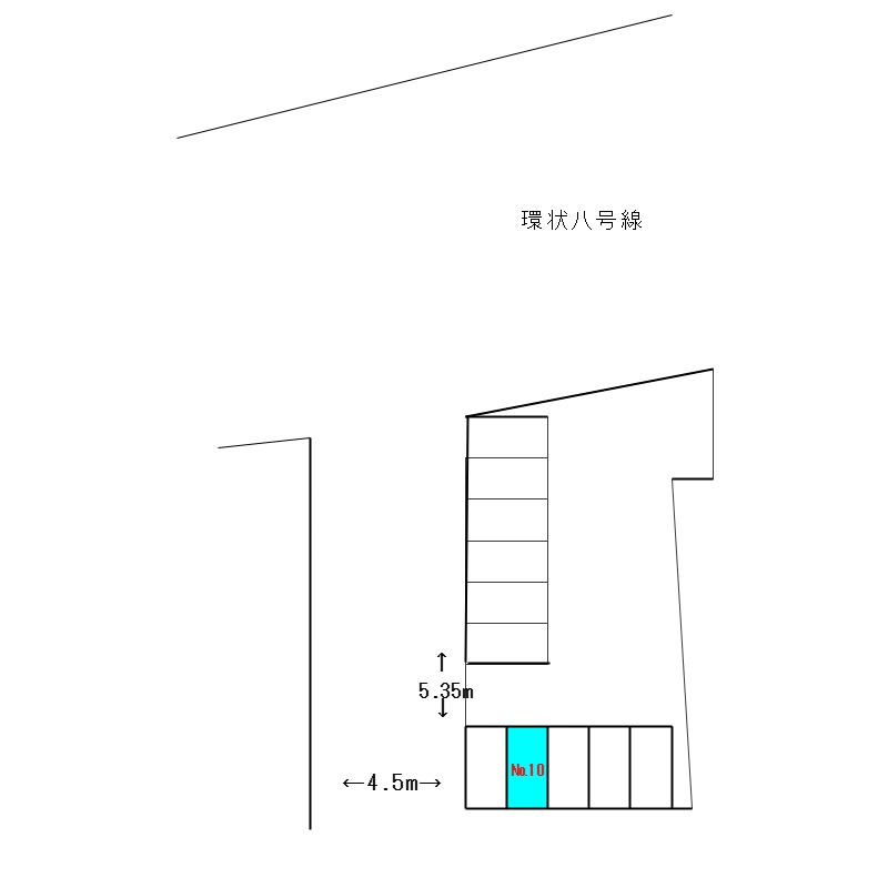 赤羽北2-20-10駐車場(短期利用のみ）の区画図