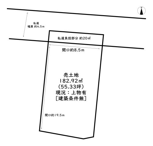 姫路市保城/売土地の土地図