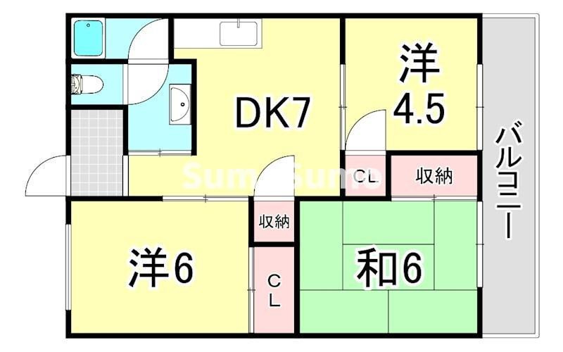 ハイツ八興の間取り