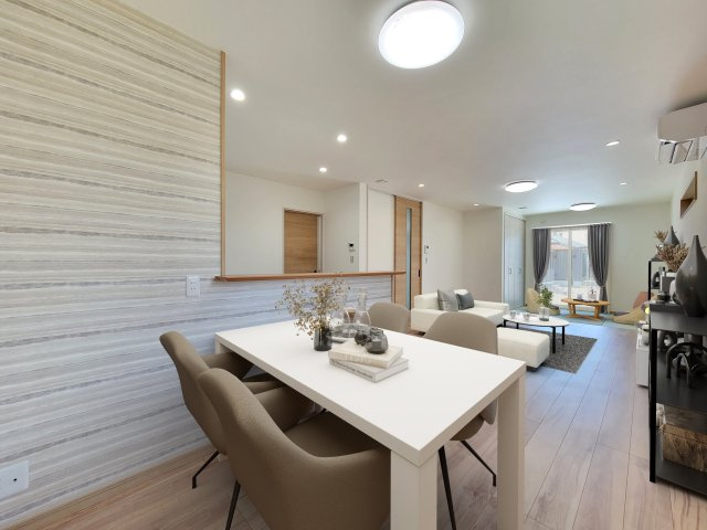 直川小学校前・新築戸建の居間・リビング|家具小物はイメージです。