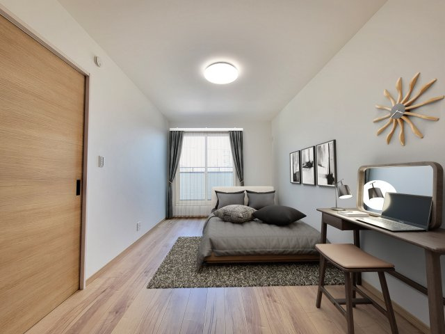 直川小学校前・新築戸建の寝室|家具小物はイメージです。