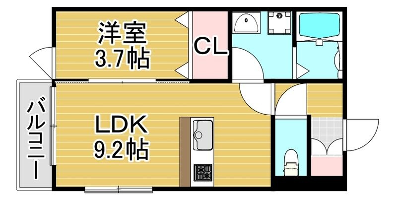 アシスト 久留米西町 の間取り