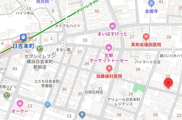 シティハイム　アルジェントの地図