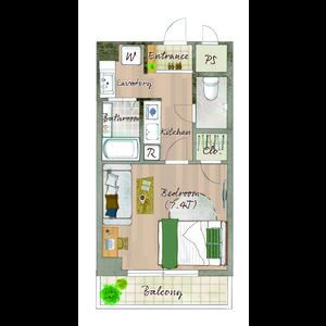 シーズンコート新栄の間取り