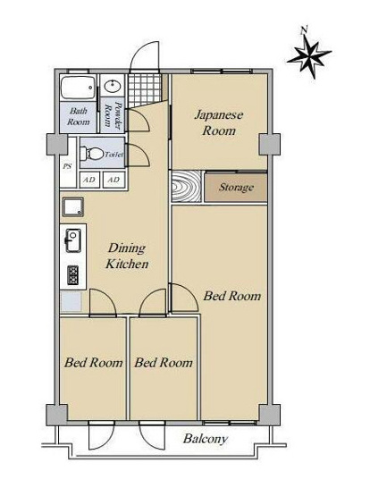 【間取り】 | ★仲介手数料無料★麻布狸穴ナショナルコート（オーナーチェンジ物件）
