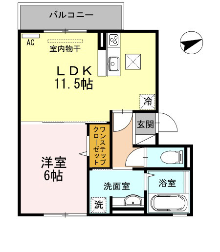 セジュール甲子園春風の間取り