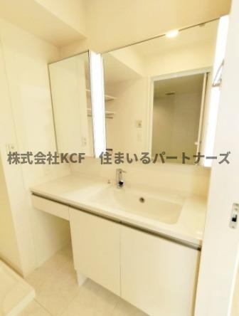 クレインの洗面所|広い洗面スペース