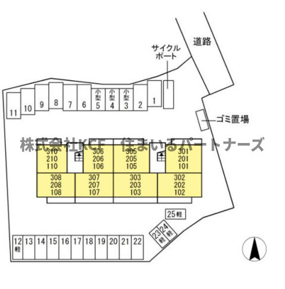 パークハイム上津の区画図
