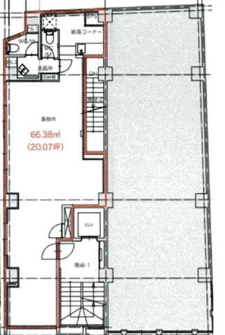 台東区雷門２丁目の店舗事務所の間取り