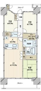 荒川区南千住８丁目の賃貸マンションの間取り