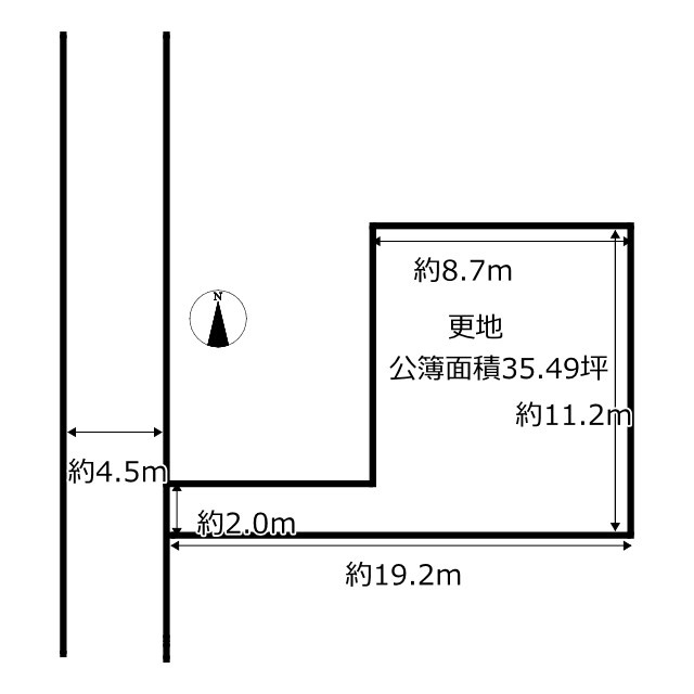 泉佐野市野出町35坪の土地図