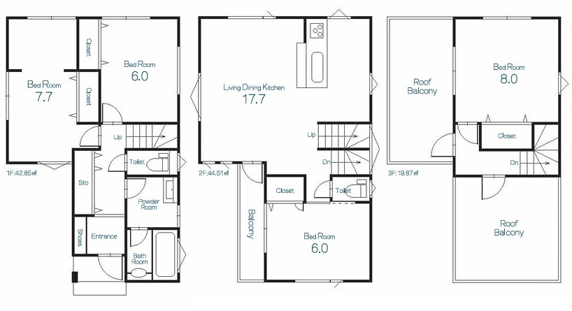 新築／ふじみ野市南台2丁目　全2棟の区画図
