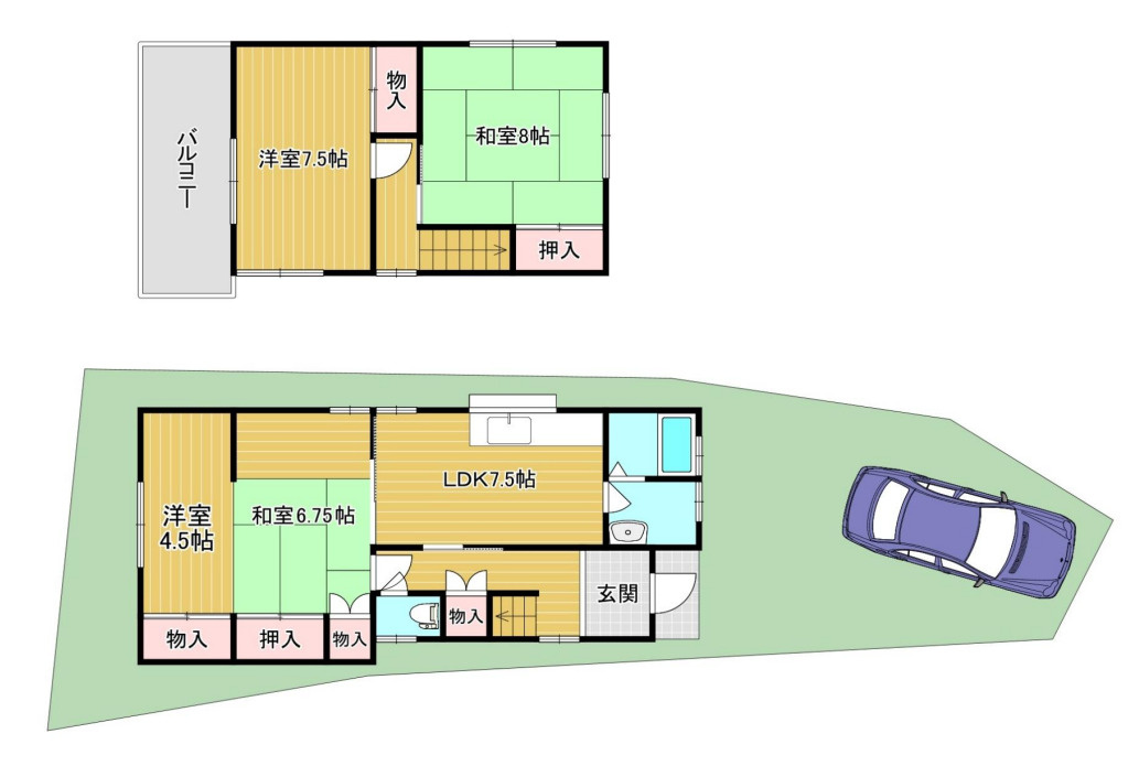 私市１丁目　中古一戸建ての間取り|間取り図はいかがですか？ご希望を叶える間取りですか？リビングの広さは？水回りの位置は？カウンターキッチン？など色々な情報が集約されています。弊社ではリフォームなどのご相談も承っております。