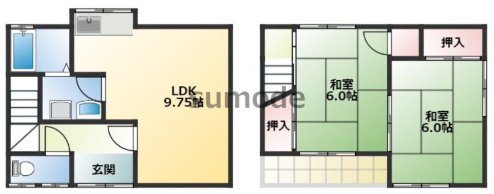 吉田貸家の間取り