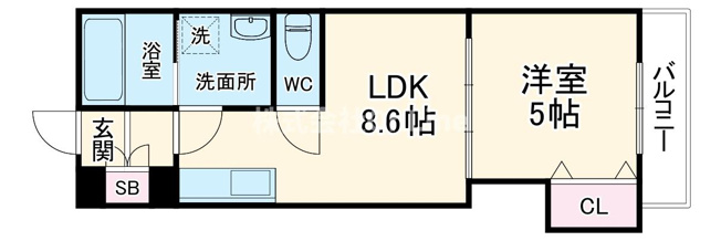 【間取り】 | ルクレール大蓮Ⅰ