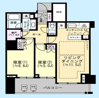 【間取り】 | ブランズ麻布狸穴町