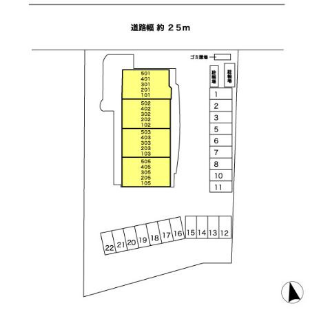 リュイール桃山台の区画図