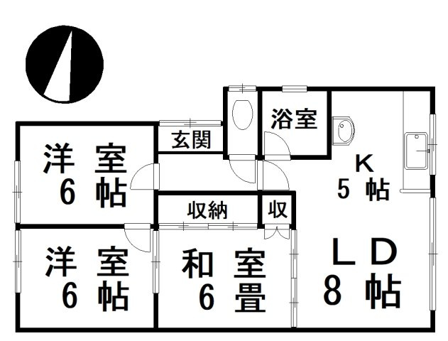 【間取り】 | ◆収益物件◆武佐1丁目ビル | 2F：借家間取