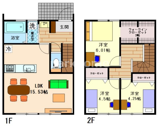 いの町枝川　戸建ての間取り