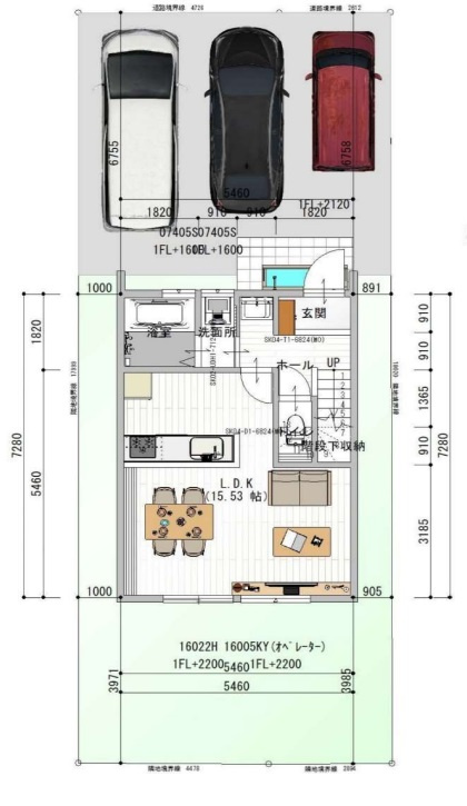 いの町枝川　新築戸建ての土地図|西棟