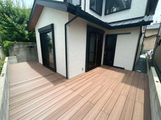 【庭】 | ◆ウッドデッキのある新築戸建◆ | 裏庭全面ウッドデッキ