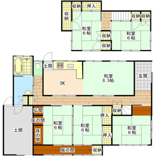 【間取り】 | 南竜王町2階建（土地93坪）