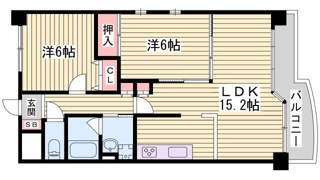 リュイール桃山台の間取り