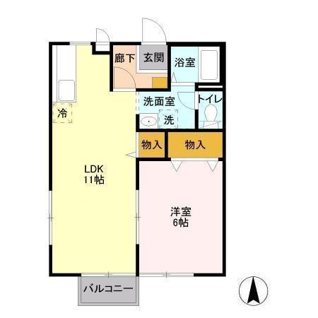 グリーンヒルズＨ棟の間取り