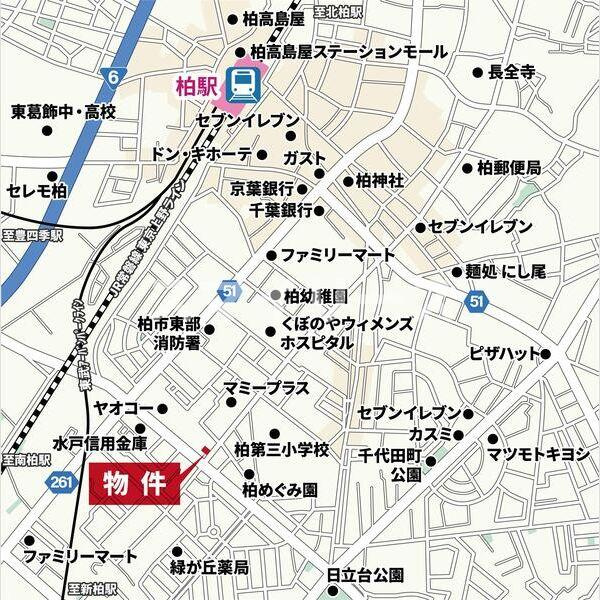 セナリオフォルム柏11の地図