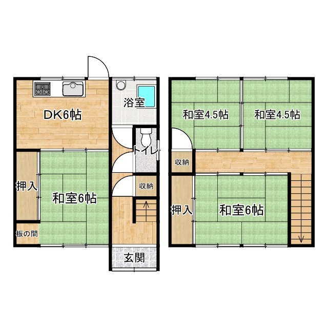 和泉町貸家の間取り