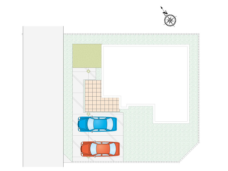 4号棟：植栽付き＆インターロッキング舗装の贅沢な仕様！