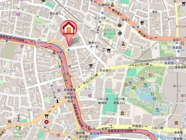 デュオフラッツ飯田橋ＷＥＳＴ の地図