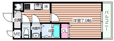 【間取り】 | シャルマンフジ阿波座イースト