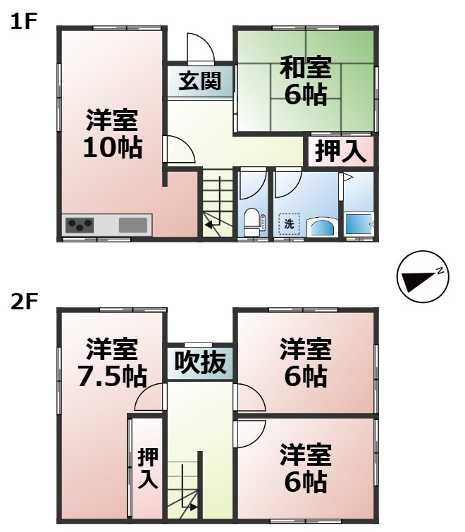 高島市新旭町太田中古戸建の間取り