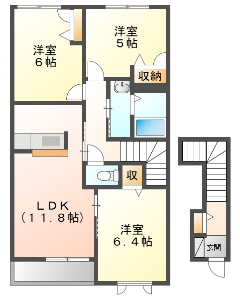 レジデンス原尾島　Ｄの間取り