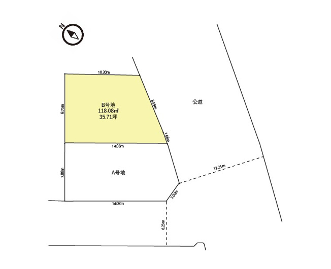 【区画図】 | 【土地】福岡市南区三宅3丁目 B号地