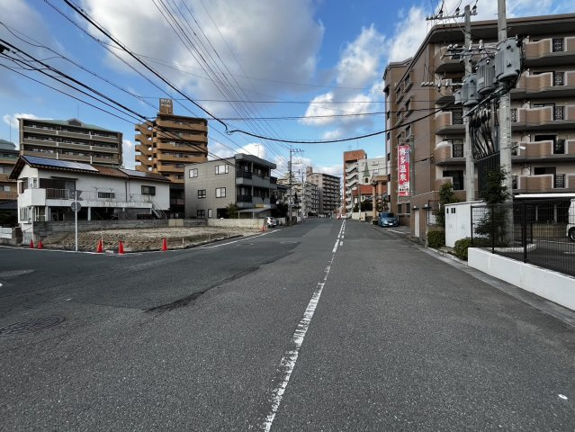 【土地】福岡市南区三宅3丁目 B号地の前面道路含む現地写真