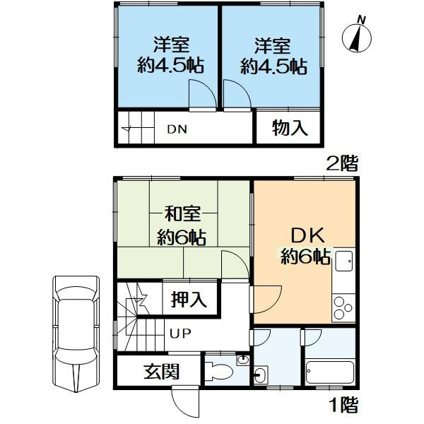 宝塚市中州１丁目　一戸建ての間取り