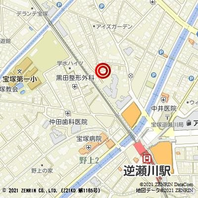 宝塚市中州１丁目　一戸建ての地図