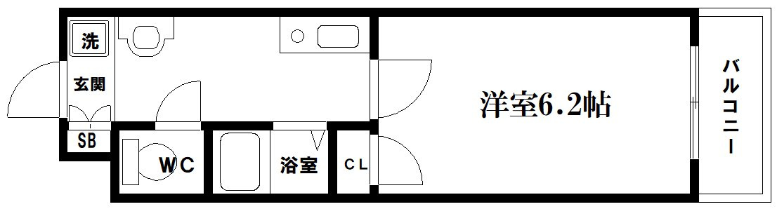 ビビッド北堀江の間取り