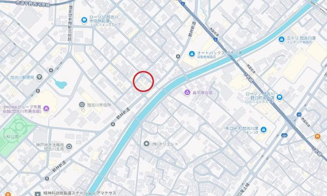 加古川市野口町良野　　JR「加古川駅」徒歩16分の地図