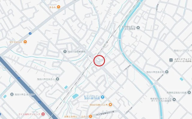 加古川市加古川町中津　　JR加古川線「日岡駅」徒歩15分の地図